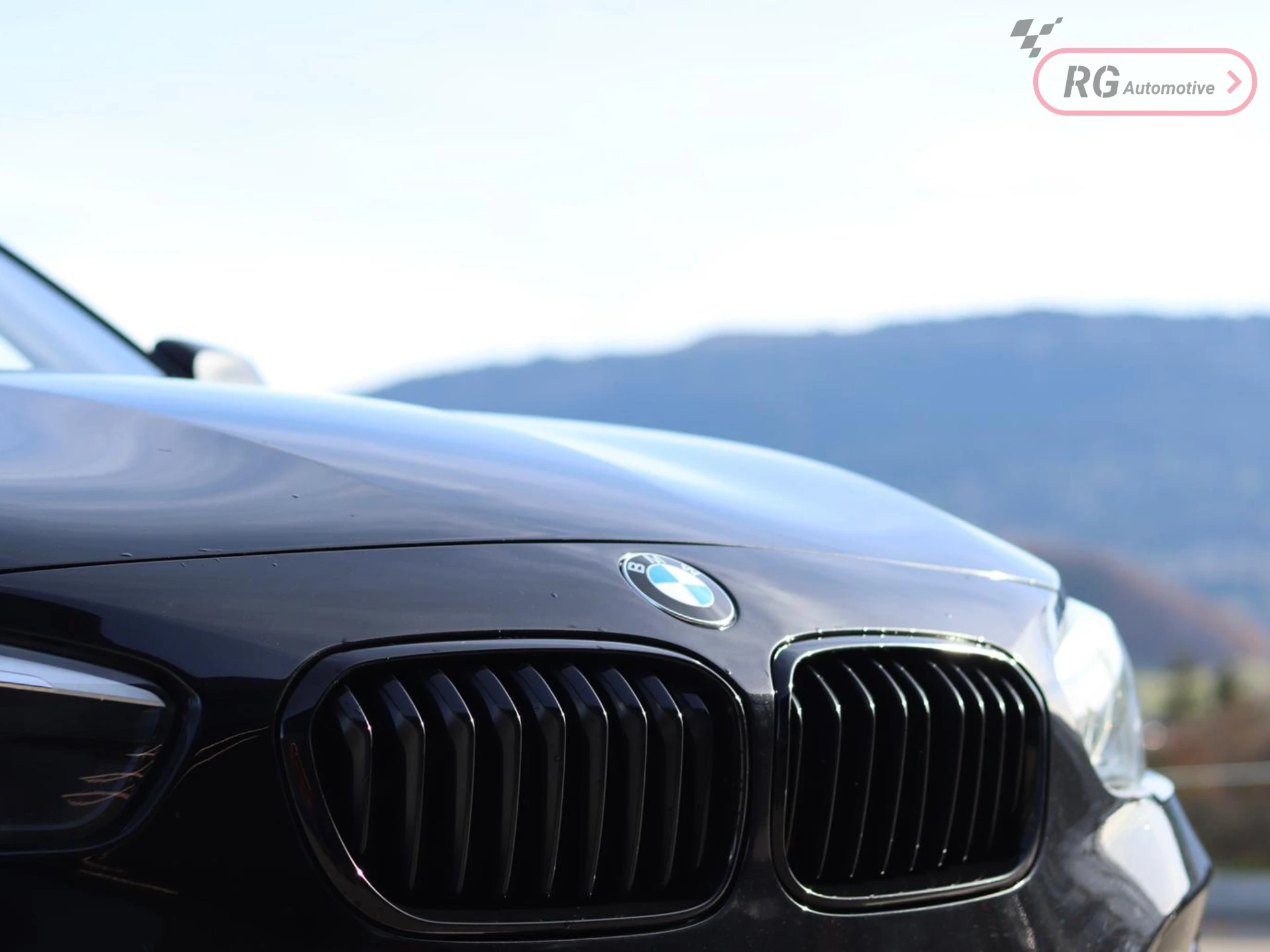 Vue avant de la grille d'une BMW M140i